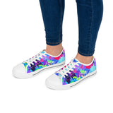 Women's Low Top Sneakers — Colorful Tie-Dye Splash Canvas Sneakers thumbnail 8