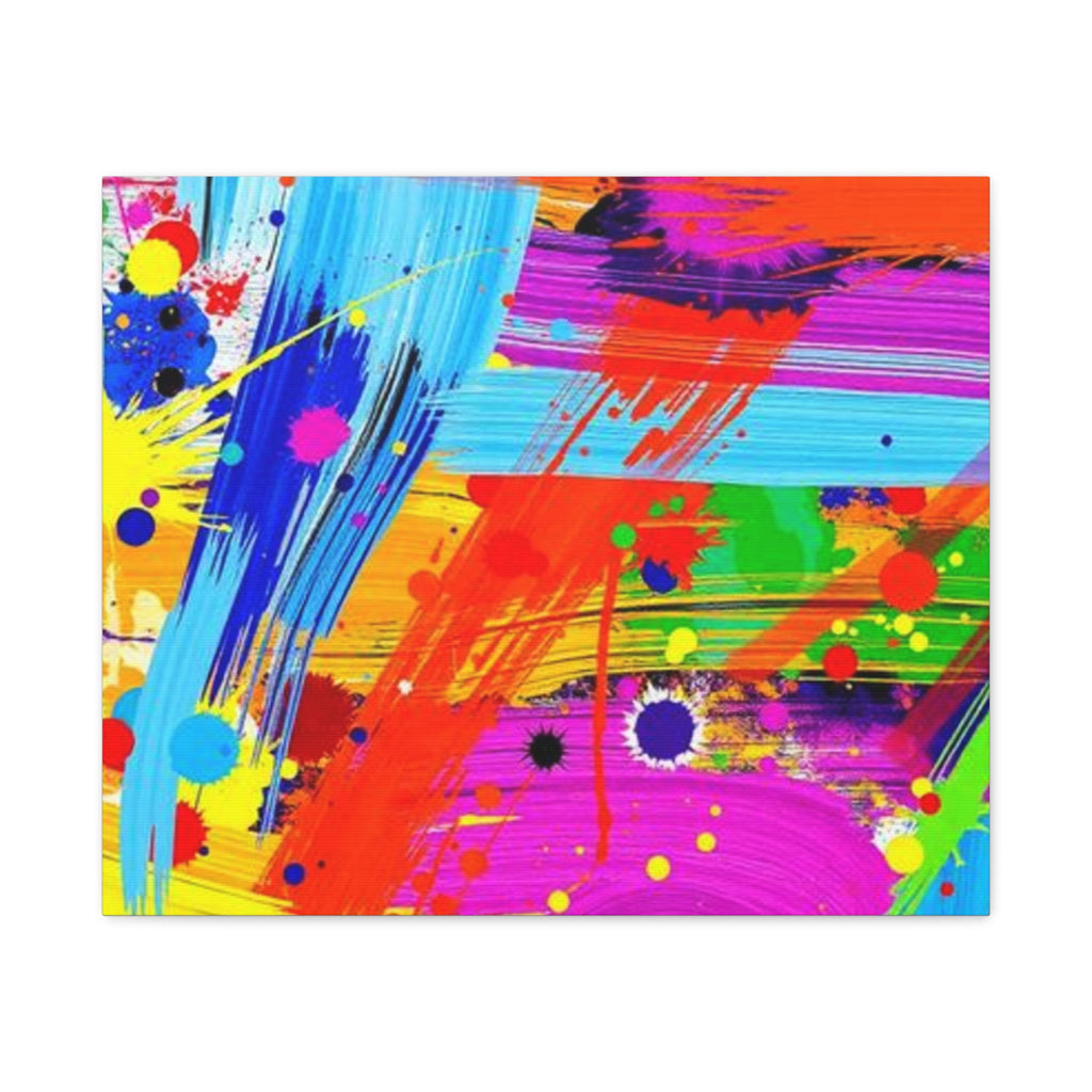 Abstract Color Splash Canvas Print — Vibrant Modern Wall Art