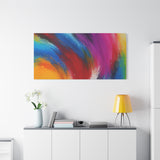 Abstract Rainbow Swirl Matte Canvas Print (Stretched) thumbnail 96