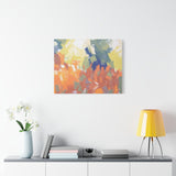 Abstract Colorful Brushstroke Matte Canvas Wall Art – Vibrant Orange & Green Stretched Print thumbnail 18