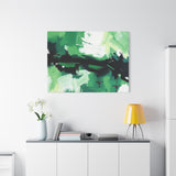 Abstract Green Brushstroke Canvas Print thumbnail 90