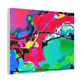 Abstract Neon Splash Matte Canvas Print — Vibrant Colorful Stretched Wall Art thumbnail 44