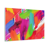 Abstract Rainbow Brushstrokes Matte Canvas Wall Art — Vibrant Stretched 1.25" thumbnail 59
