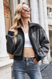 Two-Tone Collared Neck Jacket thumbnail 3