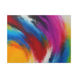 Abstract Rainbow Swirl Matte Canvas Print (Stretched) thumbnail 18