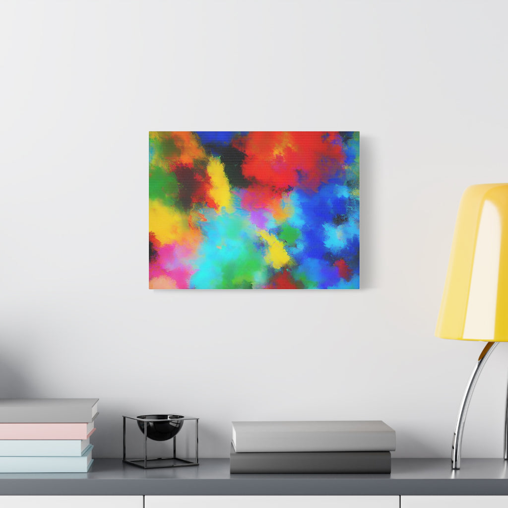 Abstract Color Burst Canvas Print — Vibrant Stretched Matte Wall Art