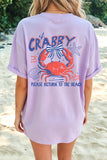 CRABBY Beach Day Graphic T Shirt thumbnail 2