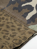 Men's Camouflage Leopard Patchwork Cargo Pants thumbnail 5