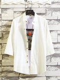 Men's Plus Size Button Up 3/4 Sleeve Shirt thumbnail 5