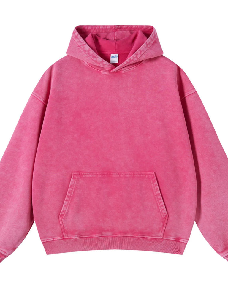 Men's Washed Oversized Long Sleeve Hoodie