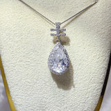 3 Carat 925 Sterling Silver Moissanite Pendant Necklace thumbnail 2
