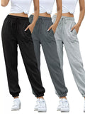 3 Piece Drawstring Joggers with Pockets thumbnail 1
