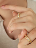 Titanium Steel Inlaid Zircon Ring thumbnail 1