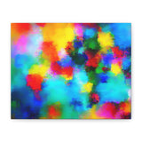 Abstract Rainbow Splash Matte Canvas Print thumbnail 1