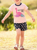 Children's Dinosaur Graphic Short Sleeve Tee and Shorts Set thumbnail 1