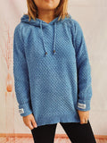 Drawstring Long Sleeve  Hooded Sweater thumbnail 11