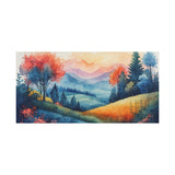 Watercolor Mountain Landscape Canvas Print — Stretched Matte Wall Art thumbnail 6