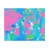 Neon Splash Abstract Canvas Print – Bright Pink & Aqua Modern Wall Art thumbnail 13