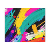 Abstract Neon Brushstroke Canvas Print — Colorful Modern Wall Art thumbnail 11