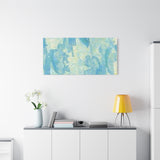 Abstract Aqua Brushstroke Canvas Print — Coastal Blue Wall Art thumbnail 84