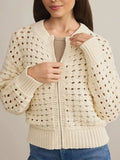 Openwork Zip-Up Cardigan thumbnail 4