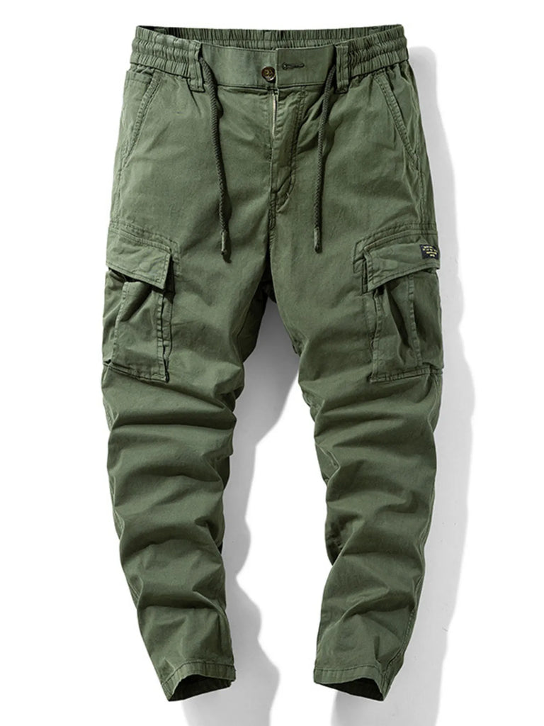 Men's Cargo Pants with Drawstring Waist