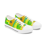 Women's Low Top Sneakers — Vibrant Tropical Abstract Print thumbnail 2