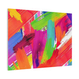 Abstract Rainbow Brushstrokes Matte Canvas Wall Art — Vibrant Stretched 1.25" thumbnail 89
