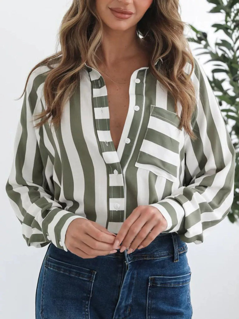 Striped Button-Down Shirt