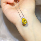 5 Carat 925 Sterling Silver Moissanite Pendant Necklace thumbnail 2