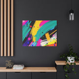 Abstract Neon Brushstroke Canvas Print — Colorful Modern Wall Art thumbnail 82