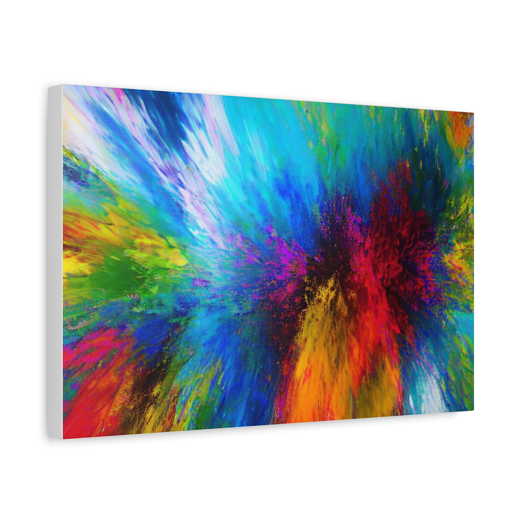 Abstract Color Explosion Matte Canvas Print