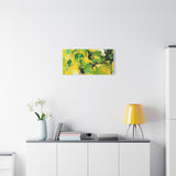 Abstract Green & Yellow Matte Canvas Print – Vibrant Modern Wall Art thumbnail 60