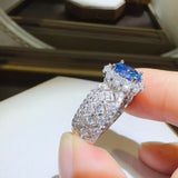 1 Carat Moissanite Zircon 925 Sterling Silver Ring thumbnail 3