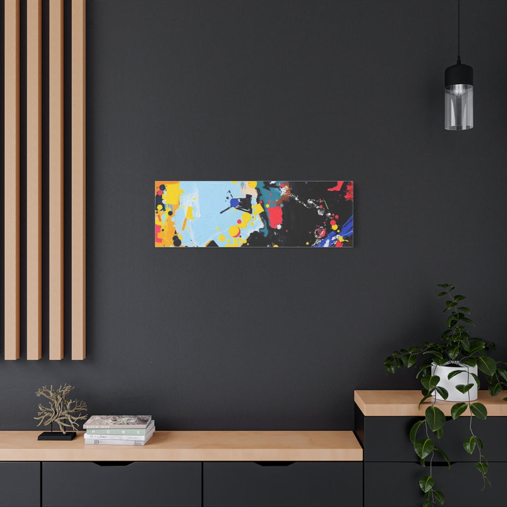 Abstract Color Splash Matte Canvas Print — Modern Stretched Wall Art