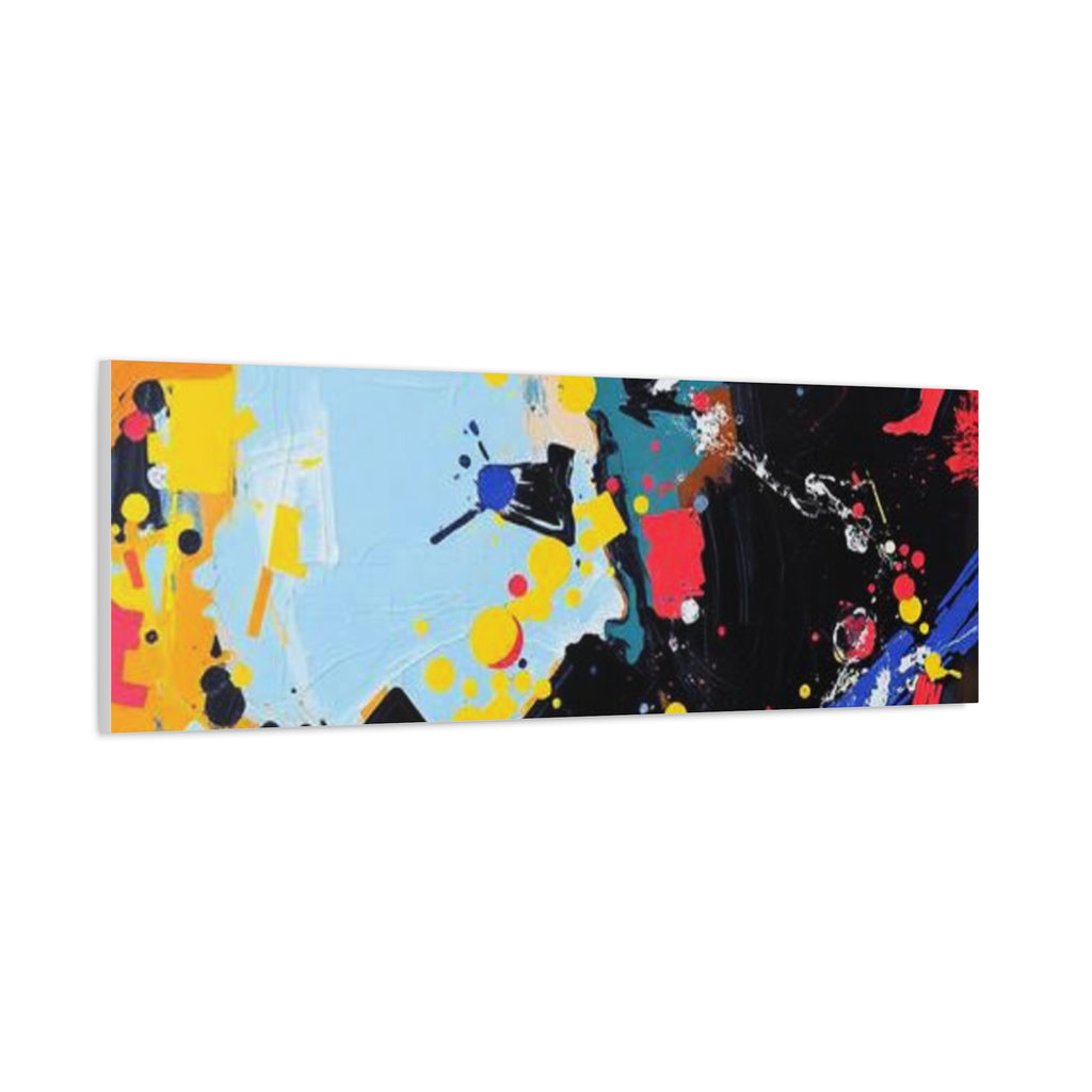 Abstract Color Splash Matte Canvas Print — Modern Stretched Wall Art