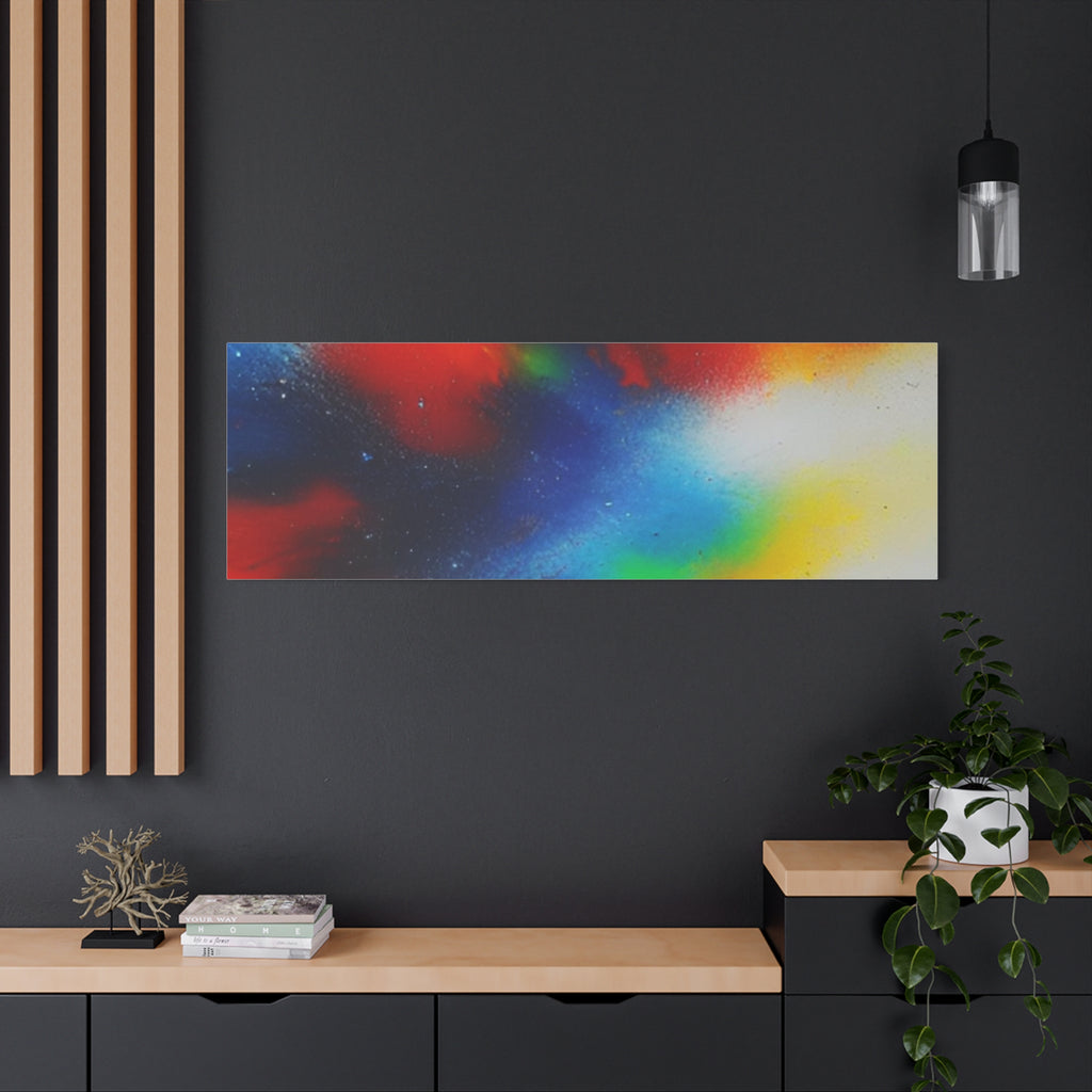 Abstract Color Burst Canvas Print — Vibrant Stretched Matte Wall Art
