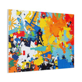 Abstract Splash Colorful Matte Canvas Wall Art – Vibrant Modern Stretched Print thumbnail 77