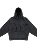 Men's Distressed Long Sleeve Hoodie thumbnail 3