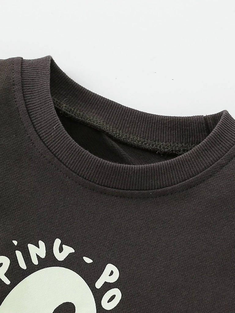 Children's Ping-Pong Graphic Casual Sweatshirt