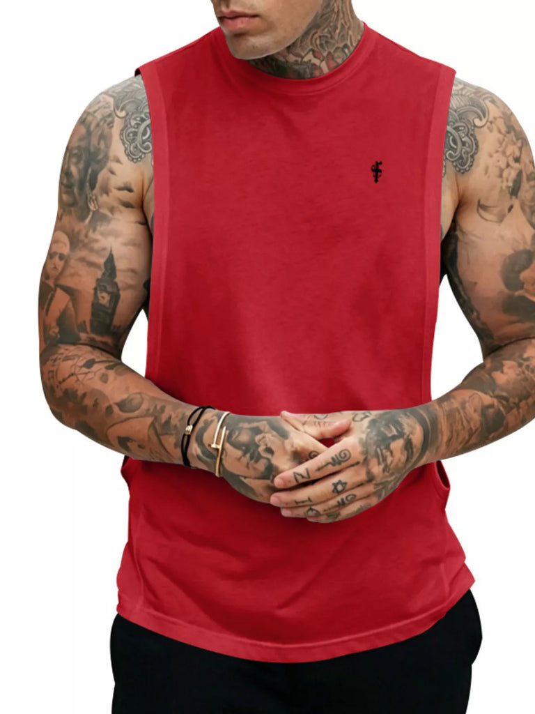 Men's Full Size Round Neck Tank Top Plus Size