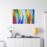 Abstract Rainbow Waves Matte Canvas Print — Vibrant Colorful Wall Art thumbnail 87