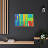 Abstract Rainbow Blocks Matte Canvas Print thumbnail 73