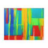 Abstract Rainbow Blocks Matte Canvas Print thumbnail 13