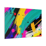 Abstract Neon Brushstroke Canvas Print — Colorful Modern Wall Art thumbnail 27