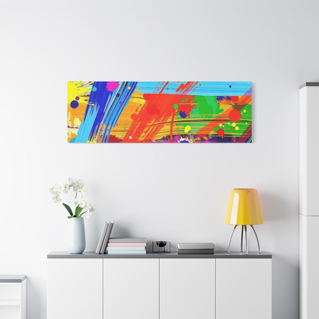Abstract Color Splash Canvas Print — Vibrant Modern Wall Art