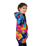Kids' Psychedelic Cloud Hoodie – Colorful All-Over Print thumbnail 5