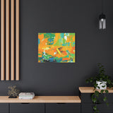 Abstract Orange & Green Canvas Art — Vibrant Modern Wall Decor thumbnail 64