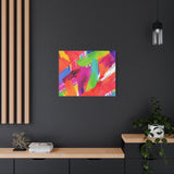 Abstract Rainbow Brushstrokes Matte Canvas Wall Art — Vibrant Stretched 1.25" thumbnail 64