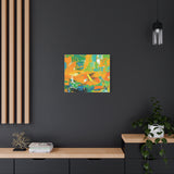 Abstract Orange & Green Canvas Art — Vibrant Modern Wall Decor thumbnail 55
